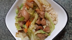 chicken teriyaki stir-fry over coconut rice, healthy food, healthy habits, healthy food